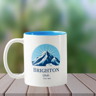 Caneca De Café Em Dois Tons Vacância de souvenir de esqui em Brighton Utah