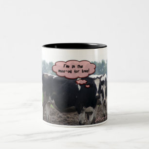 Caneca De Café Em Dois Tons Vacas do amor