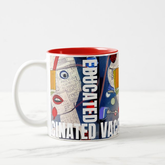 Caneca De Café Em Dois Tons Vacinação - Educação (Esquerda)