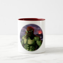 Caneca De Café Em Dois Tons Vaga de Troll vulcano Portrait Fantasy Coffee Mug