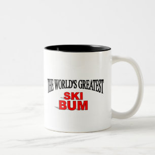 Caneca De Café Em Dois Tons Vagabundo do esqui do mundo o grande