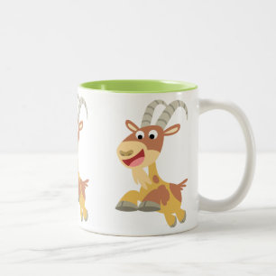 Caneca De Café Em Dois Tons Vai, Goat! (cabra de desenho animado) Mug