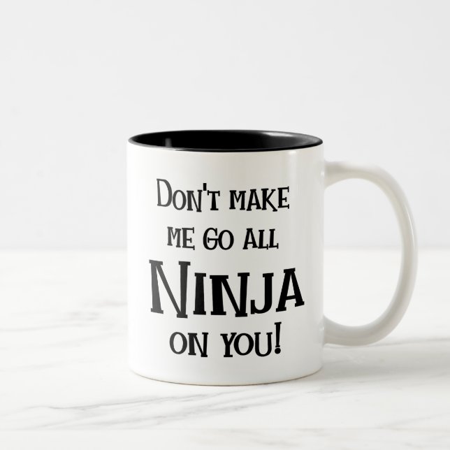 Caneca De Café Em Dois Tons Vai Ninja em você (Direita)