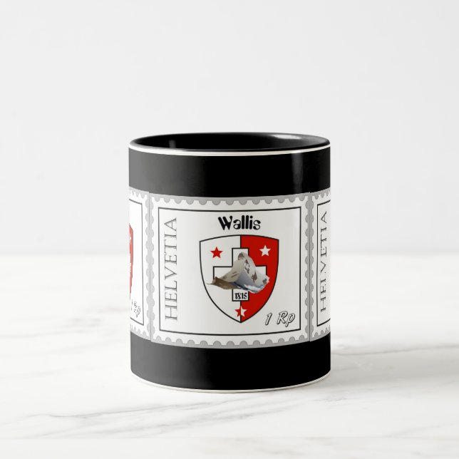 Caneca De Café Em Dois Tons Valais / Wallis Suisse / Schweiz Tasse (Centro)