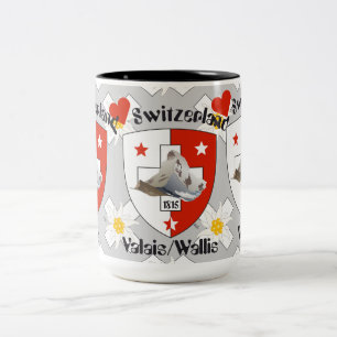 Caneca De Café Em Dois Tons Valais, Wallis/Suisse/Suíça taça