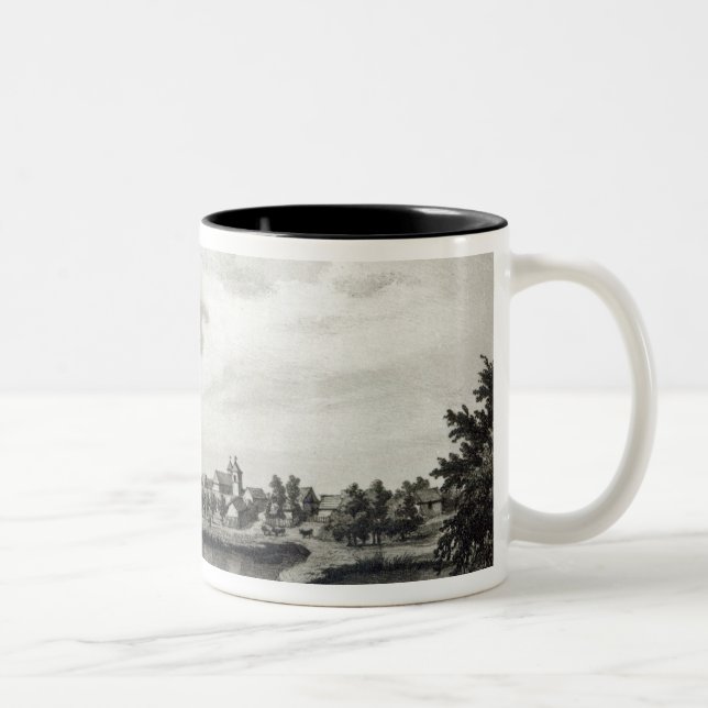 Caneca De Café Em Dois Tons Valdivia, 'da história de Chile'engraved (Direita)
