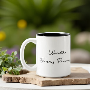 Caneca De Café Em Dois Tons Vale Cada Cota