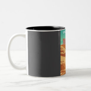 Caneca De Café Em Dois Tons Vale da Viagens vintage do Parque Estadual de Fogo