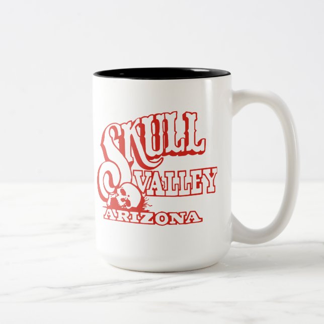 Caneca De Café Em Dois Tons Vale do crânio, arizona (Direita)