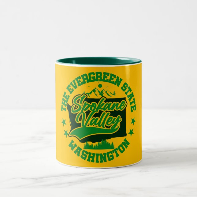 Caneca De Café Em Dois Tons Vale do Spokane, Washington (Centro)