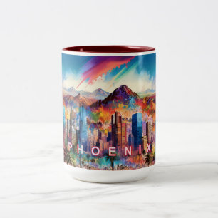 Caneca De Café Em Dois Tons Vale Phoenix Do Sol