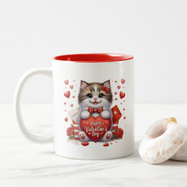 Caneca De Café Em Dois Tons Valentine Hearts