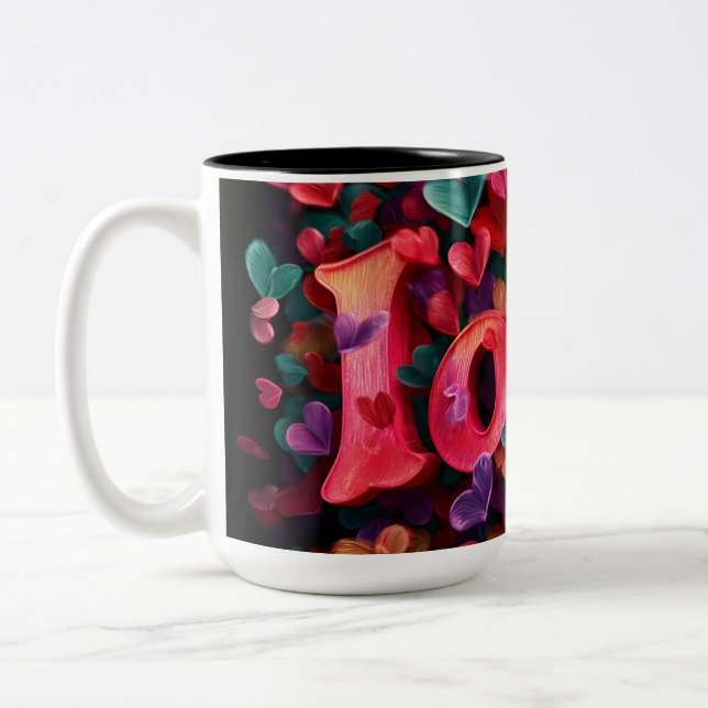 Caneca De Café Em Dois Tons Valentine’s Day Mug | Romantic, Cute &Heartwarming (Esquerda)