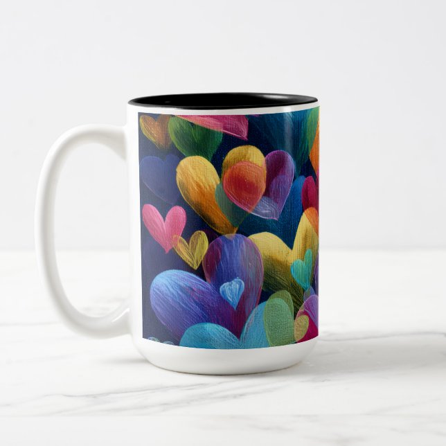 Caneca De Café Em Dois Tons Valentine’s Day Mug | Romantic, Cute &Heartwarming (Esquerda)