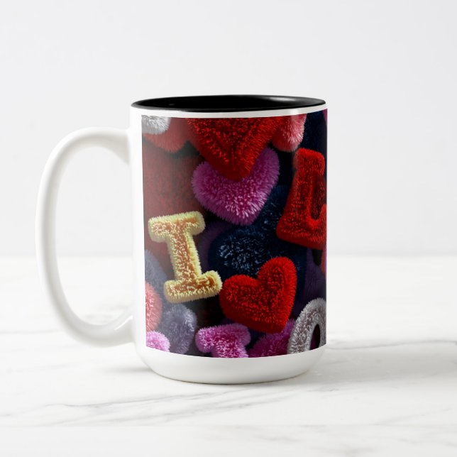 Caneca De Café Em Dois Tons Valentine’s Day Mug | Romantic, Cute &Heartwarming (Esquerda)