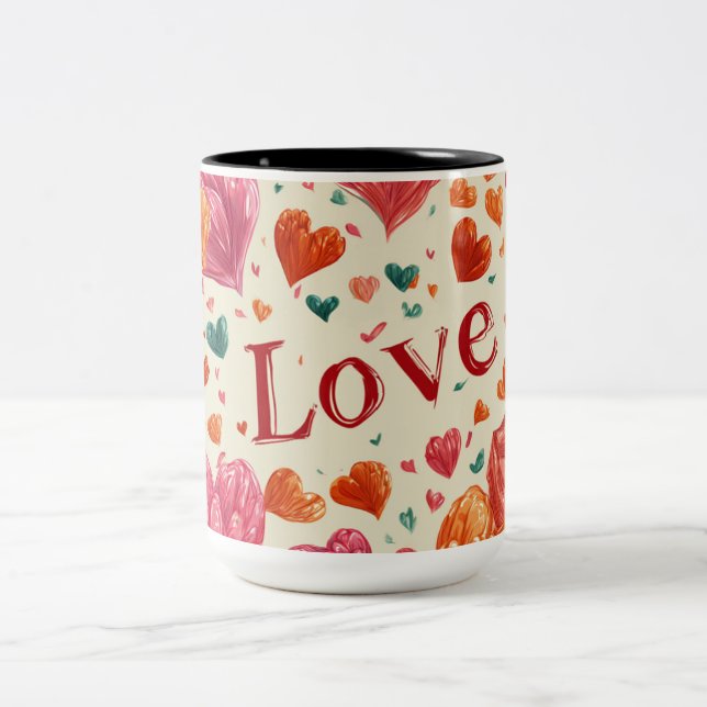 Caneca De Café Em Dois Tons Valentine’s Day Mug | Romantic, Cute &Heartwarming (Centro)