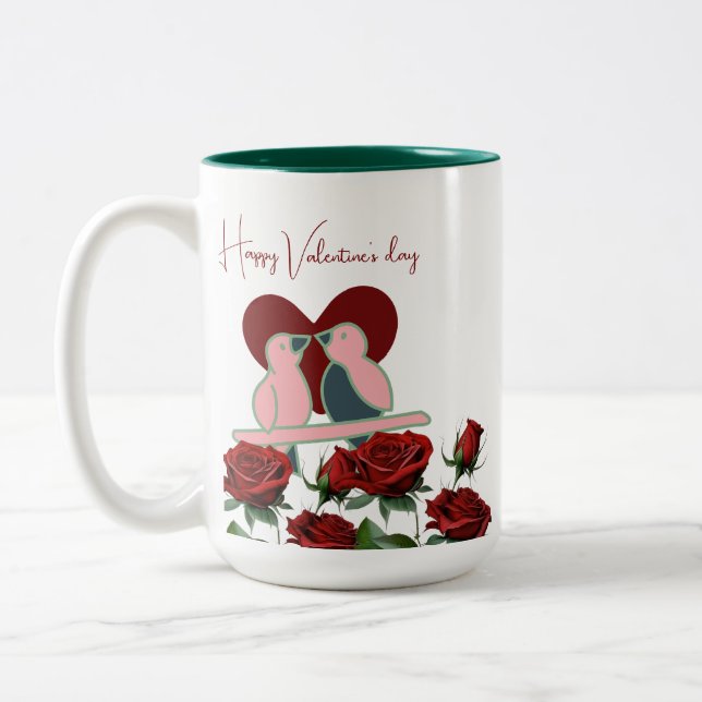 Caneca De Café Em Dois Tons Valentine's Day Gift (Esquerda)