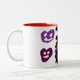 Caneca De Café Em Dois Tons valentine's day purple love 