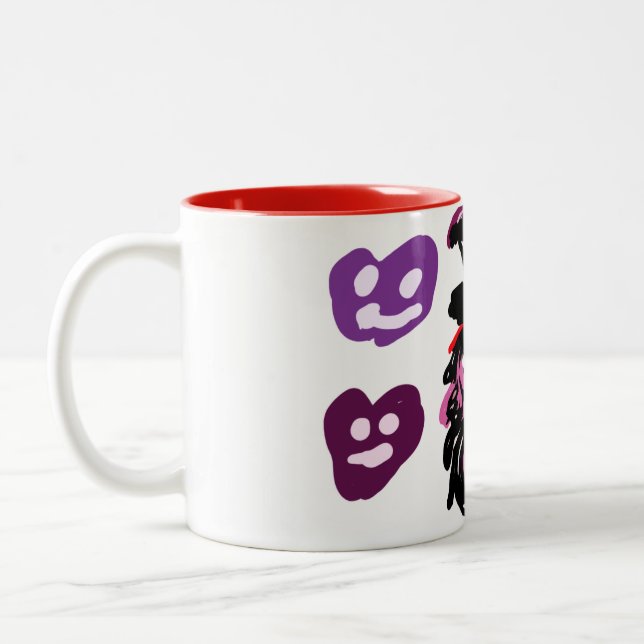 Caneca De Café Em Dois Tons valentine's day purple love  (Esquerda)
