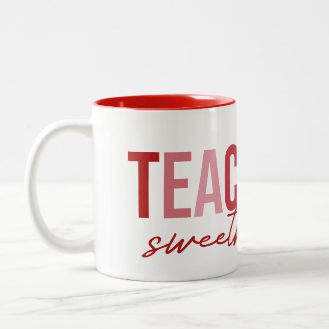 Caneca De Café Em Dois Tons Valentine's Day Teaching Sweethearts Since Year (Esquerda)