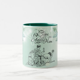 Caneca De Café Em Dois Tons Vamos Adorá-Lo Três Homens Sábios