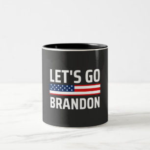 Caneca De Café Em Dois Tons vamos brandon chant joe biden, vamos fazer soutien