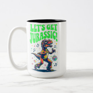 Caneca De Café Em Dois Tons Vamos buscar o Jurassic!