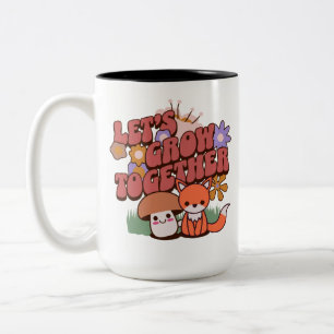 Caneca De Café Em Dois Tons Vamos crescer juntos