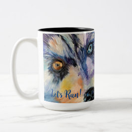 Caneca De Café Em Dois Tons Vamos Executar caneca de café de 15 oz de dois ton