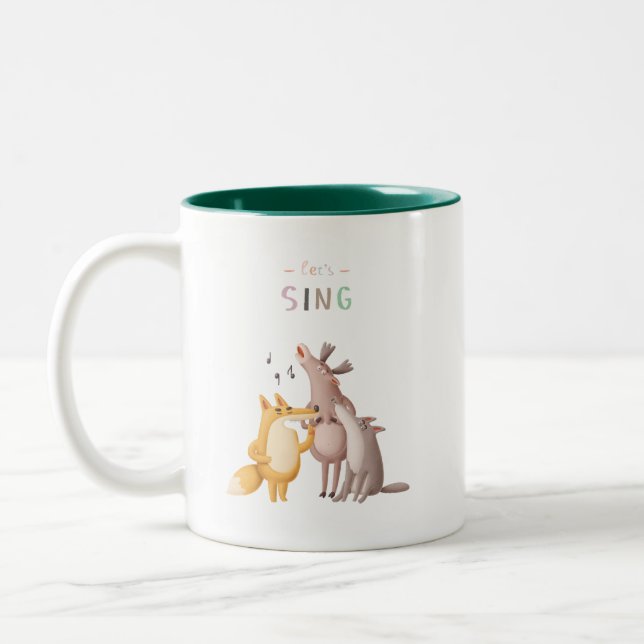 Caneca De Café Em Dois Tons Vamos Florestal Acapella Mug (Esquerda)