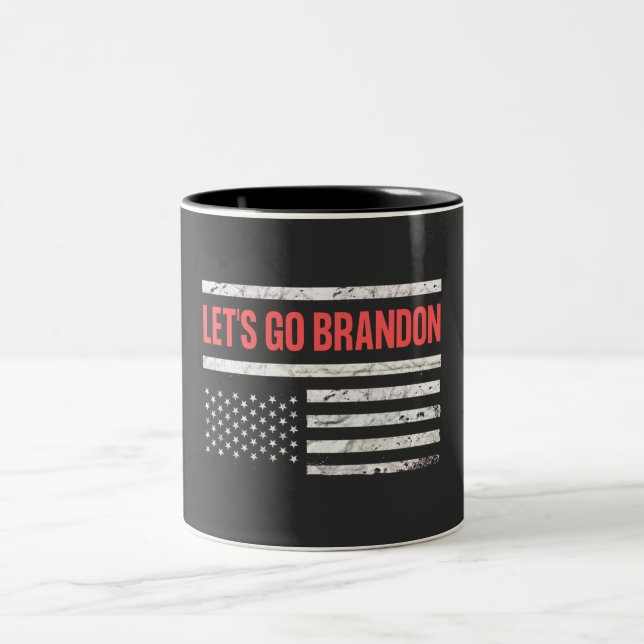 Caneca De Café Em Dois Tons Vamos Go Brandon (Centro)
