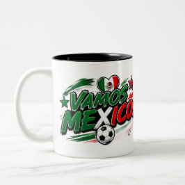 Caneca De Café Em Dois Tons VAMOS MÉXICO! Fã| Orgulho Mexicano Futebol