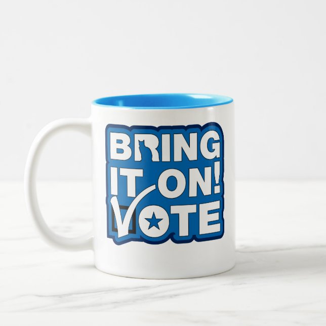 Caneca De Café Em Dois Tons Vamos! VOTAÇÃO (Esquerda)