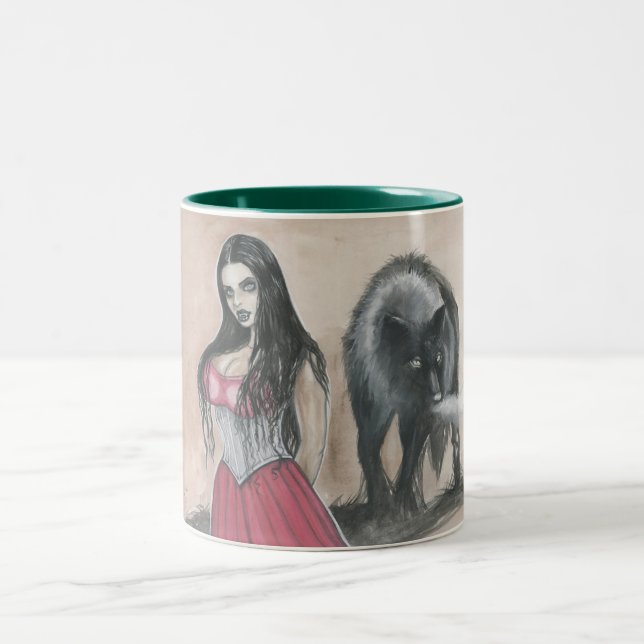 Caneca De Café Em Dois Tons Vamp e lobo (Centro)