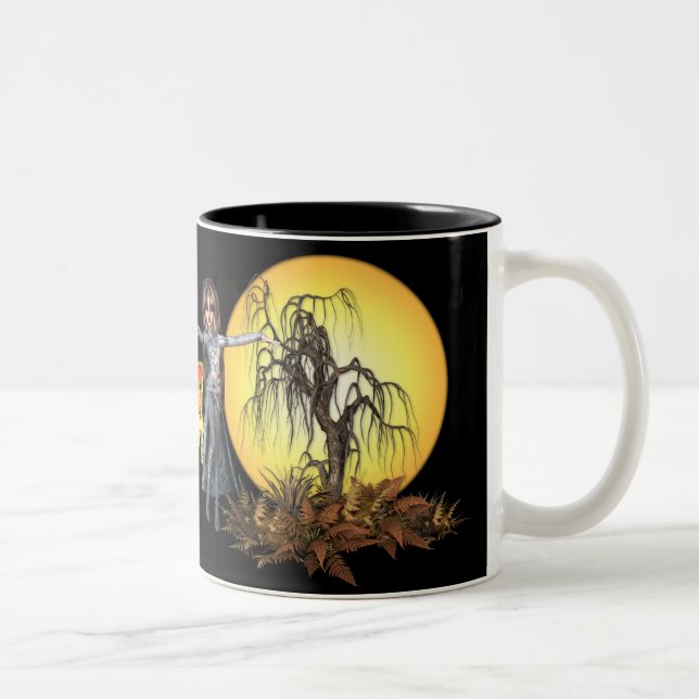 Caneca De Café Em Dois Tons Vampiro do KRW pela Lua cheia (Direita)