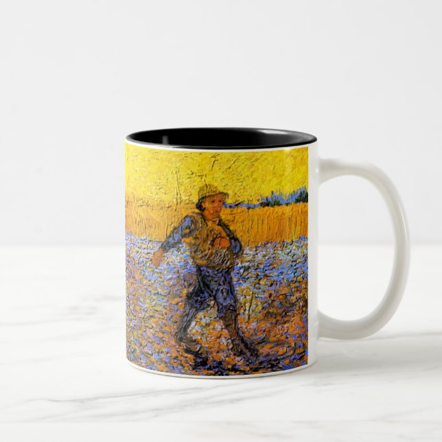 Caneca De Café Em Dois Tons Van Gogh: O Sower (Direita)