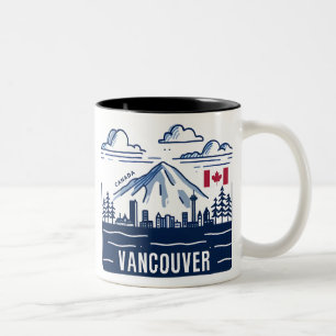 Caneca De Café Em Dois Tons Vancouver Canadá