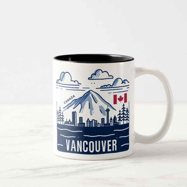 Caneca De Café Em Dois Tons Vancouver Canadá (Direita)