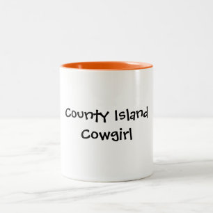 Caneca De Café Em Dois Tons Vaqueira da ilha do condado