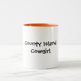 Caneca De Café Em Dois Tons Vaqueira da ilha do condado