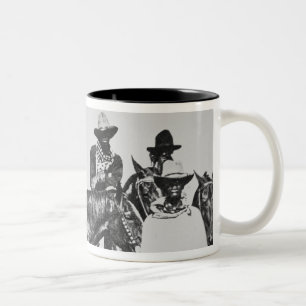 Caneca De Café Em Dois Tons Vaqueiros pretos em Bonham, Texas, c.1890 (foto de