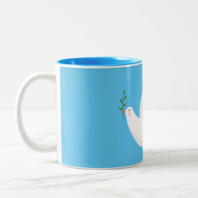 Caneca De Café Em Dois Tons Vara com ramo de oliveira (Esquerda)