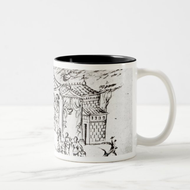 Caneca De Café Em Dois Tons Várias cenas que ilustram um salmo (Direita)