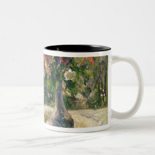 Caneca De Café Em Dois Tons Vaso de Paul Gauguin das flores