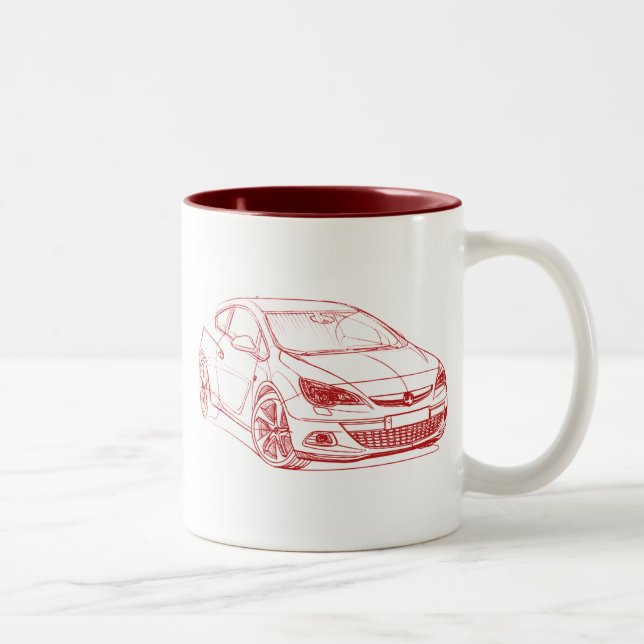 Caneca De Café Em Dois Tons Vaux Astra GTC 2012 (Direita)