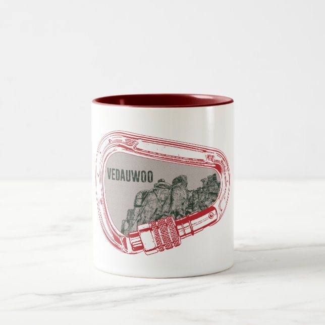 Caneca De Café Em Dois Tons Vedauwoo Subindo Carabiner (Centro)
