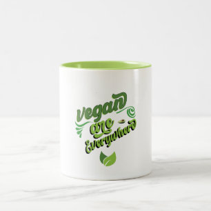 Caneca De Café Em Dois Tons vegan-are-where Uma caneca de café de dois tons