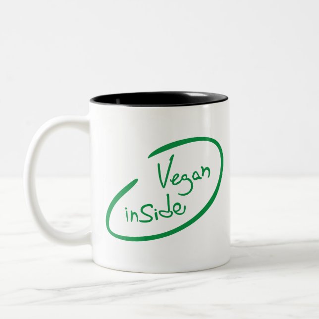 Caneca De Café Em Dois Tons Vegan Dentro (Esquerda)