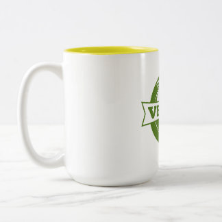 Caneca De Café Em Dois Tons Vegan Mug - Para um mundo melhor vegetariano