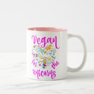 Caneca De Café Em Dois Tons VEGAN para os unicórnios